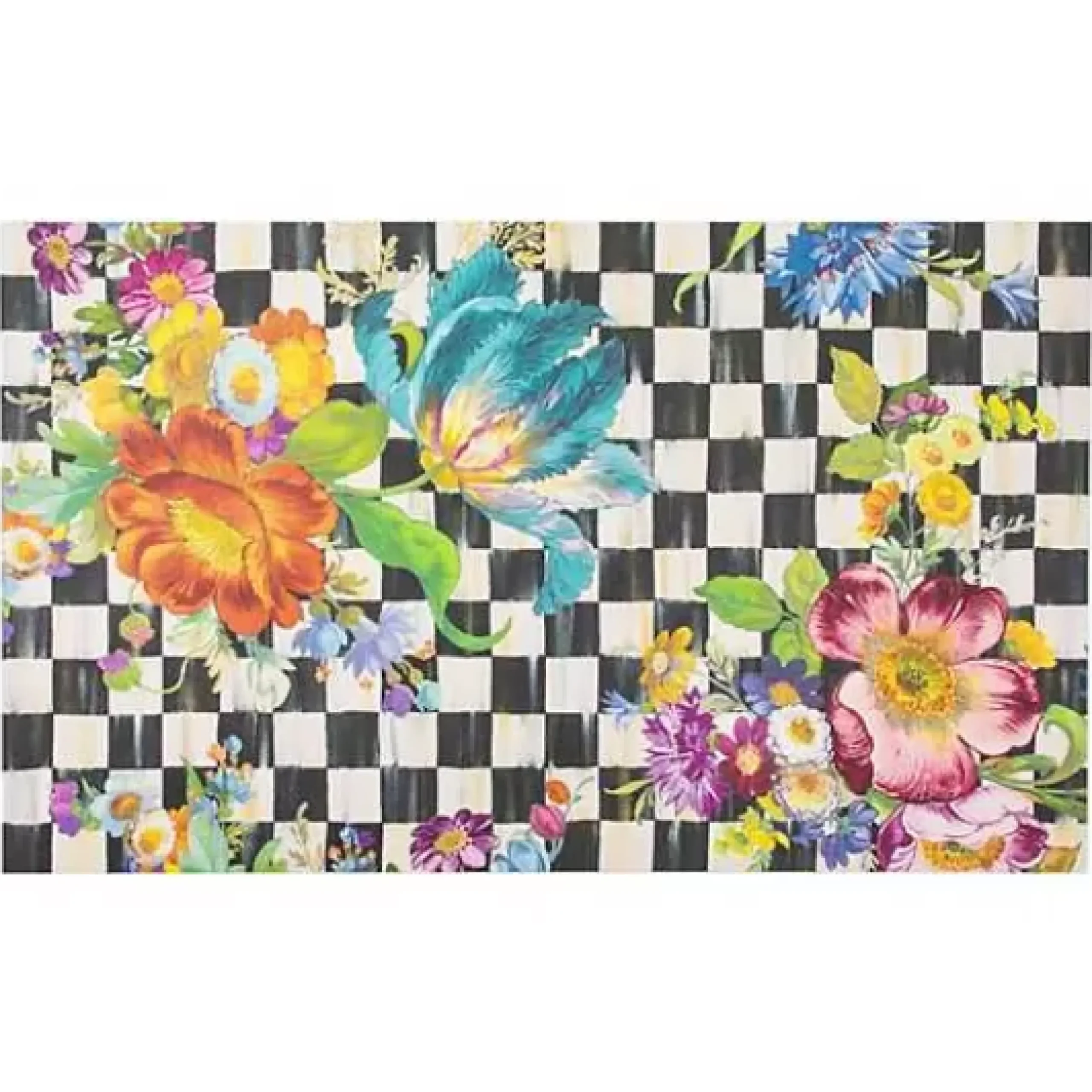 MacKenzie-Childs Courtly Flower Market Floor Mat - 3' x 5'< Rugs