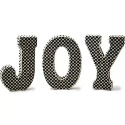 MacKenzie-Childs Courtly Joy Fabric Letter Blocks< Holiday|Room Accents