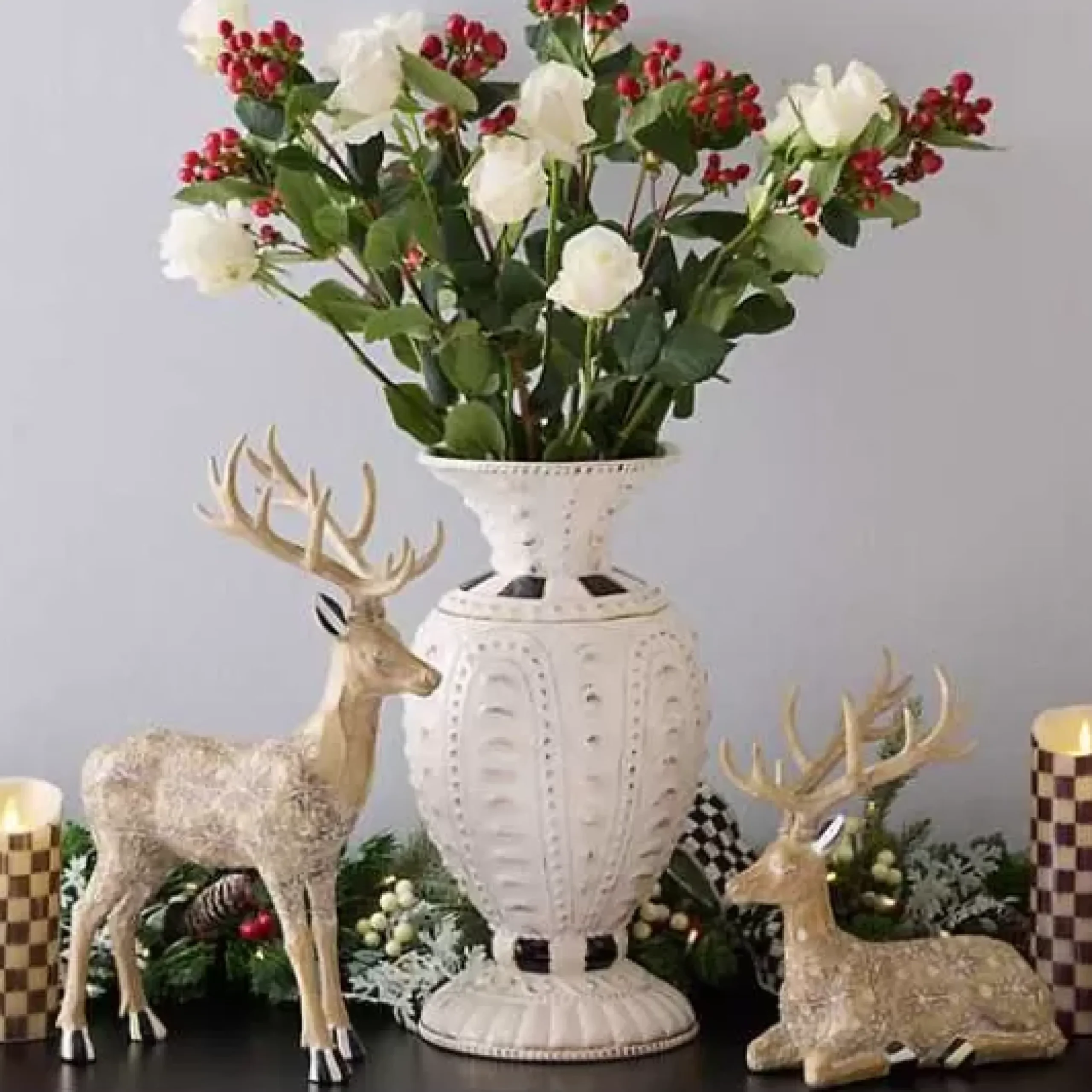 MacKenzie-Childs Courtly Large Ceramic Vase< Room Accents