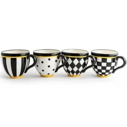 MacKenzie-Childs Courtly Mugs, Set of 4< The Coffee Shop|Drinkware