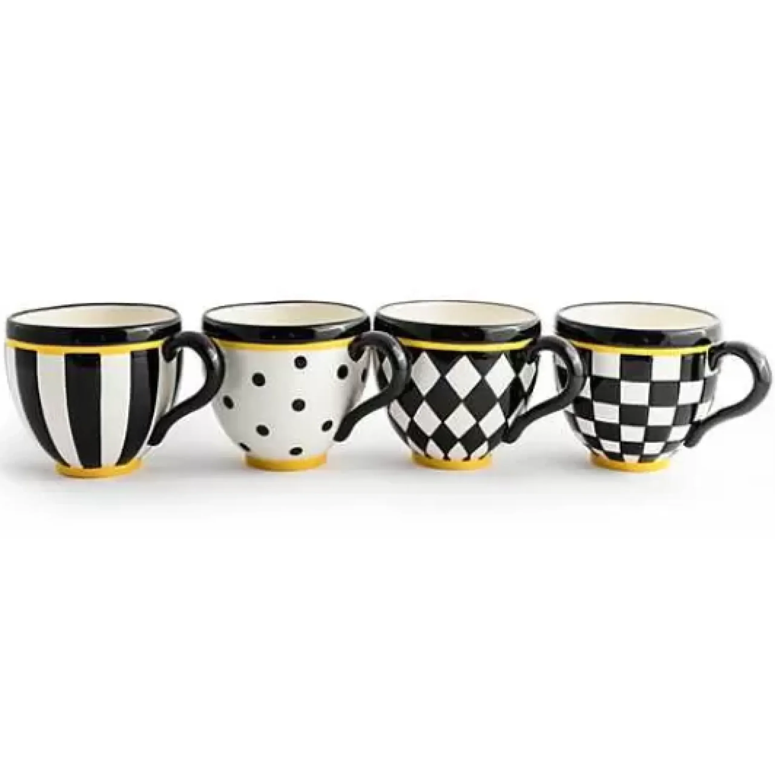 MacKenzie-Childs Courtly Mugs, Set of 4< The Coffee Shop|Drinkware