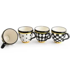 MacKenzie-Childs Courtly Mugs, Set of 4< The Coffee Shop|Drinkware
