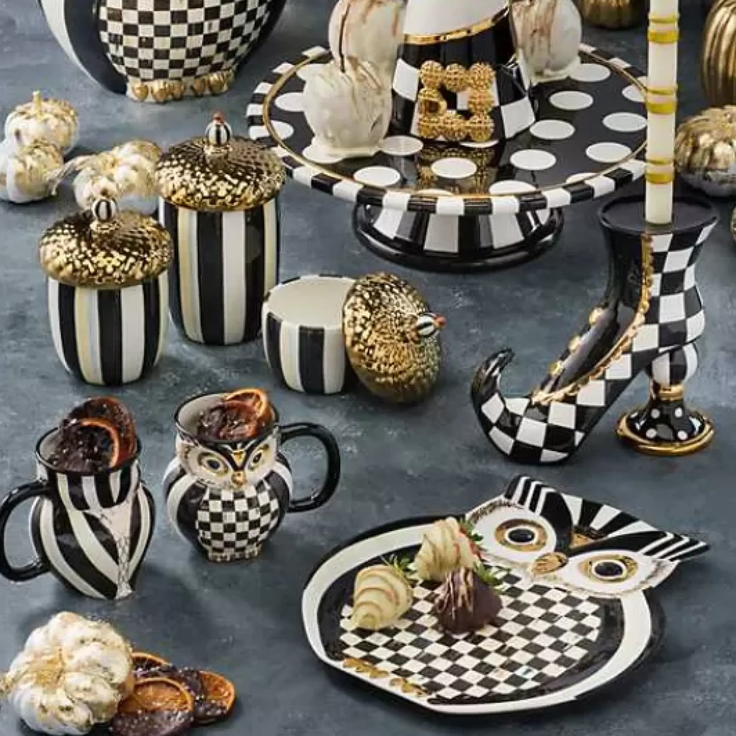 MacKenzie-Childs Courtly Owl Mug< The Fall Shop|The Coffee Shop