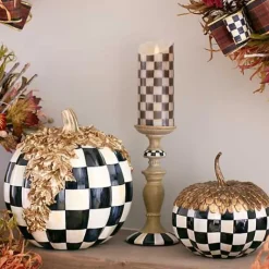 MacKenzie-Childs Courtly Pillar Candle Holders, Set of 3< Candles & Fragrances|Room Accents