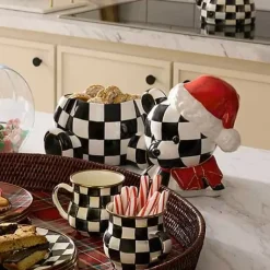 MacKenzie-Childs Courtly Santa Bear Cookie Jar< Holiday|Kitchen Storage & Organization