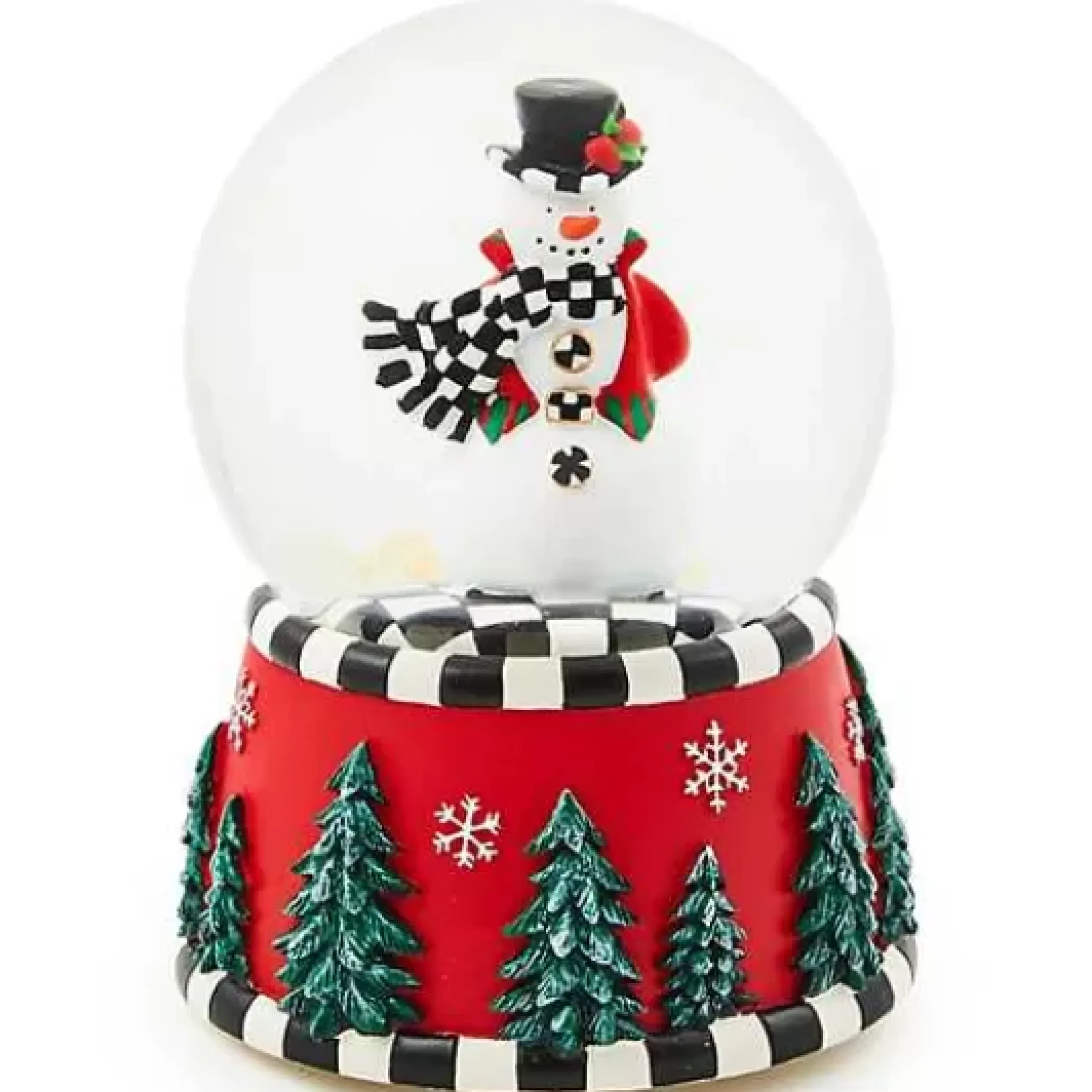 MacKenzie-Childs Courtly Snowman Snow Globe< Room Accents