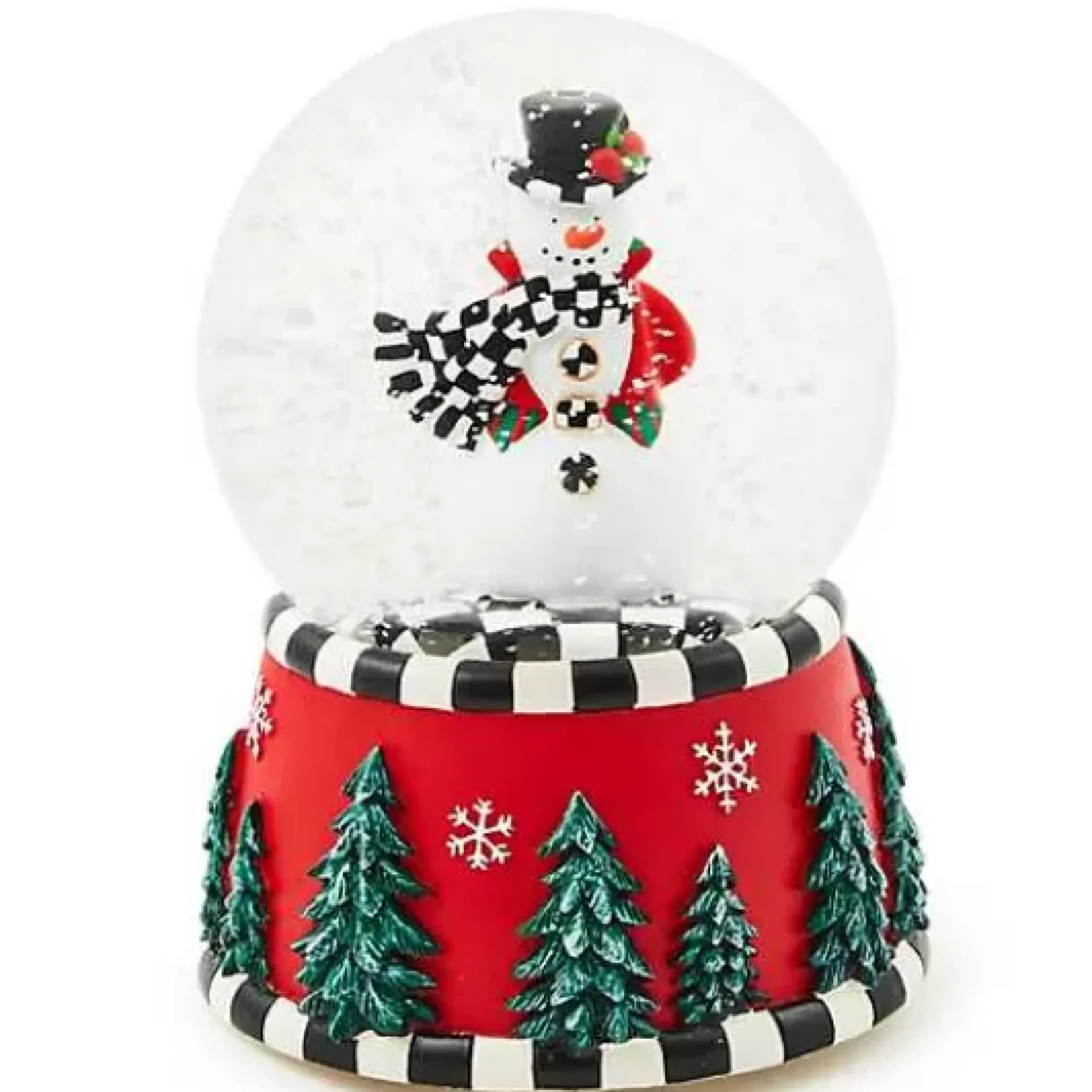 MacKenzie-Childs Courtly Snowman Snow Globe< Room Accents