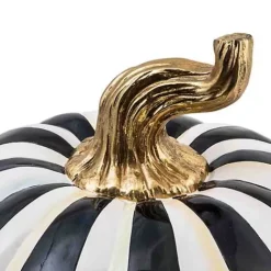 MacKenzie-Childs Courtly Stripe Glossy Large Pumpkin< Pumpkins|The Halloween Shop