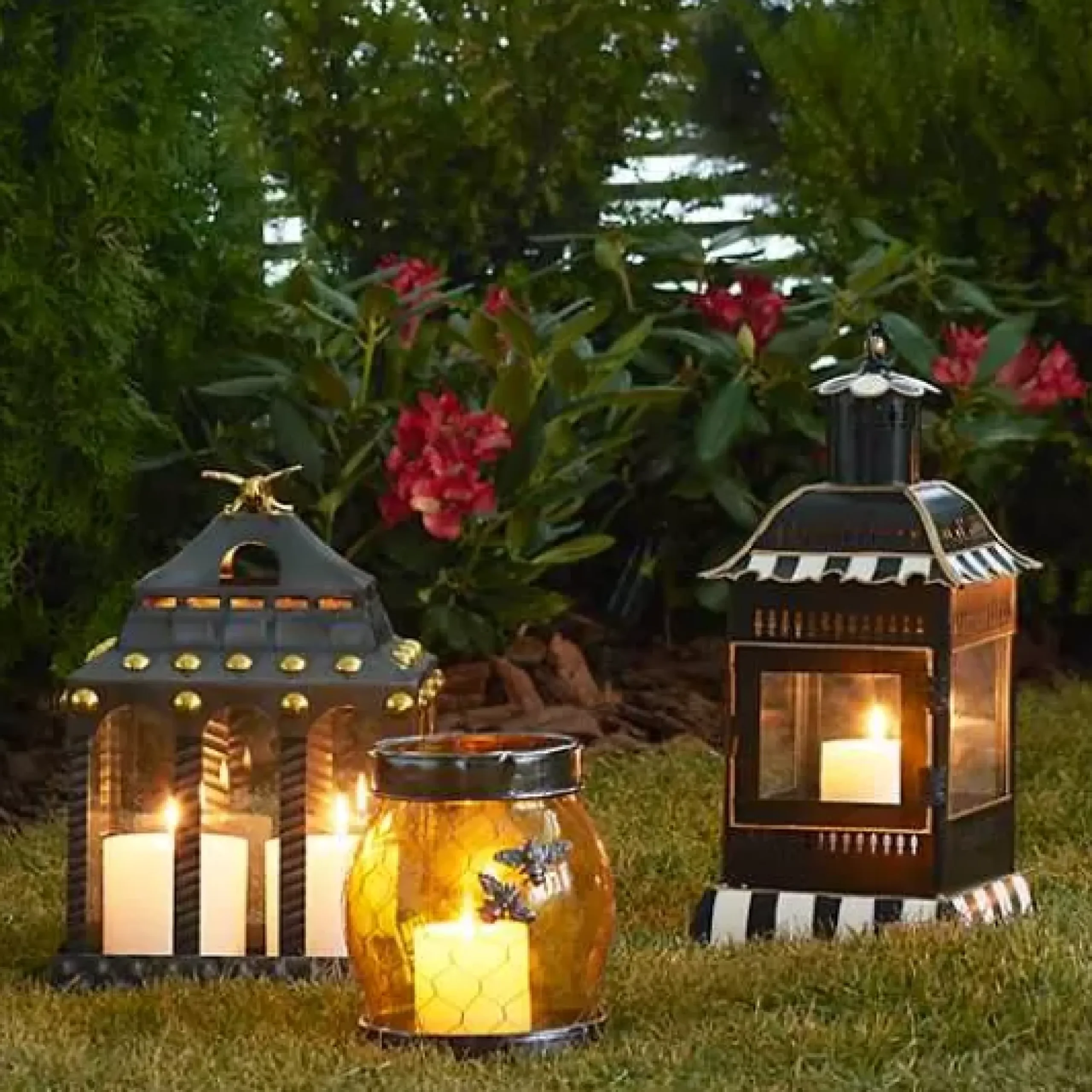 MacKenzie-Childs Courtly Stripe Small Candle Lantern< Spring|The Fall Shop