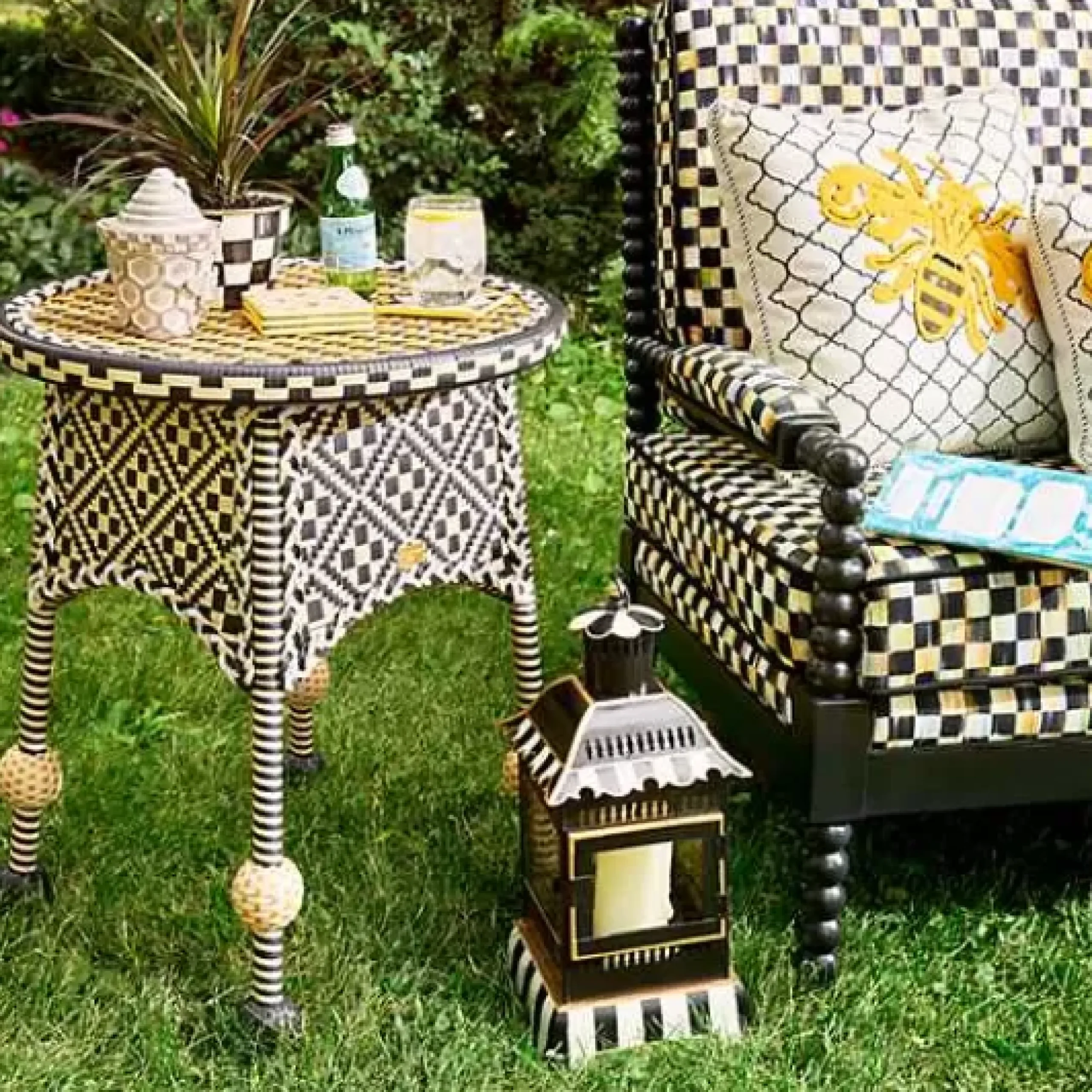 MacKenzie-Childs Courtly Stripe Small Candle Lantern< Spring|The Fall Shop