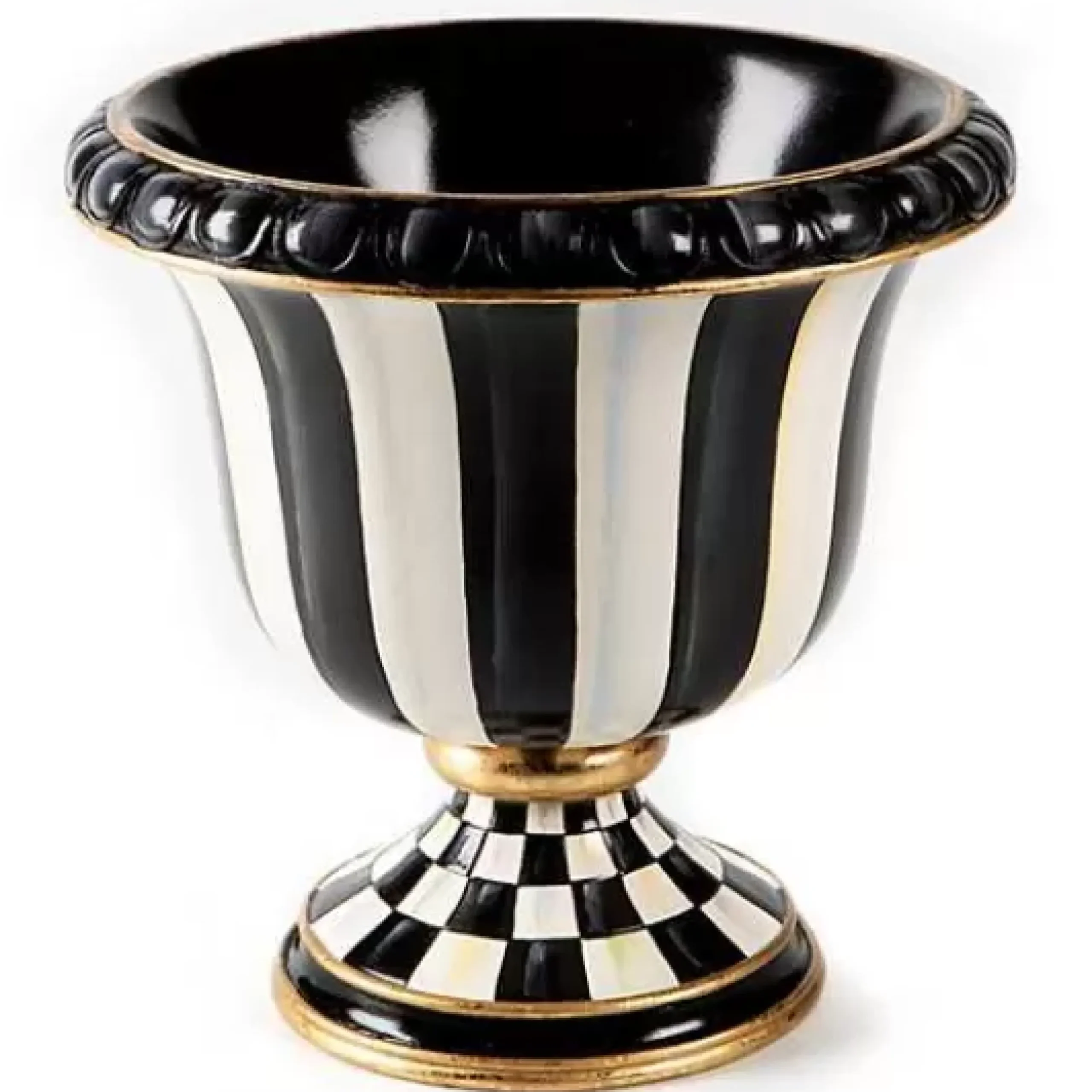 MacKenzie-Childs Courtly Stripe Tabletop Urn< Outdoor