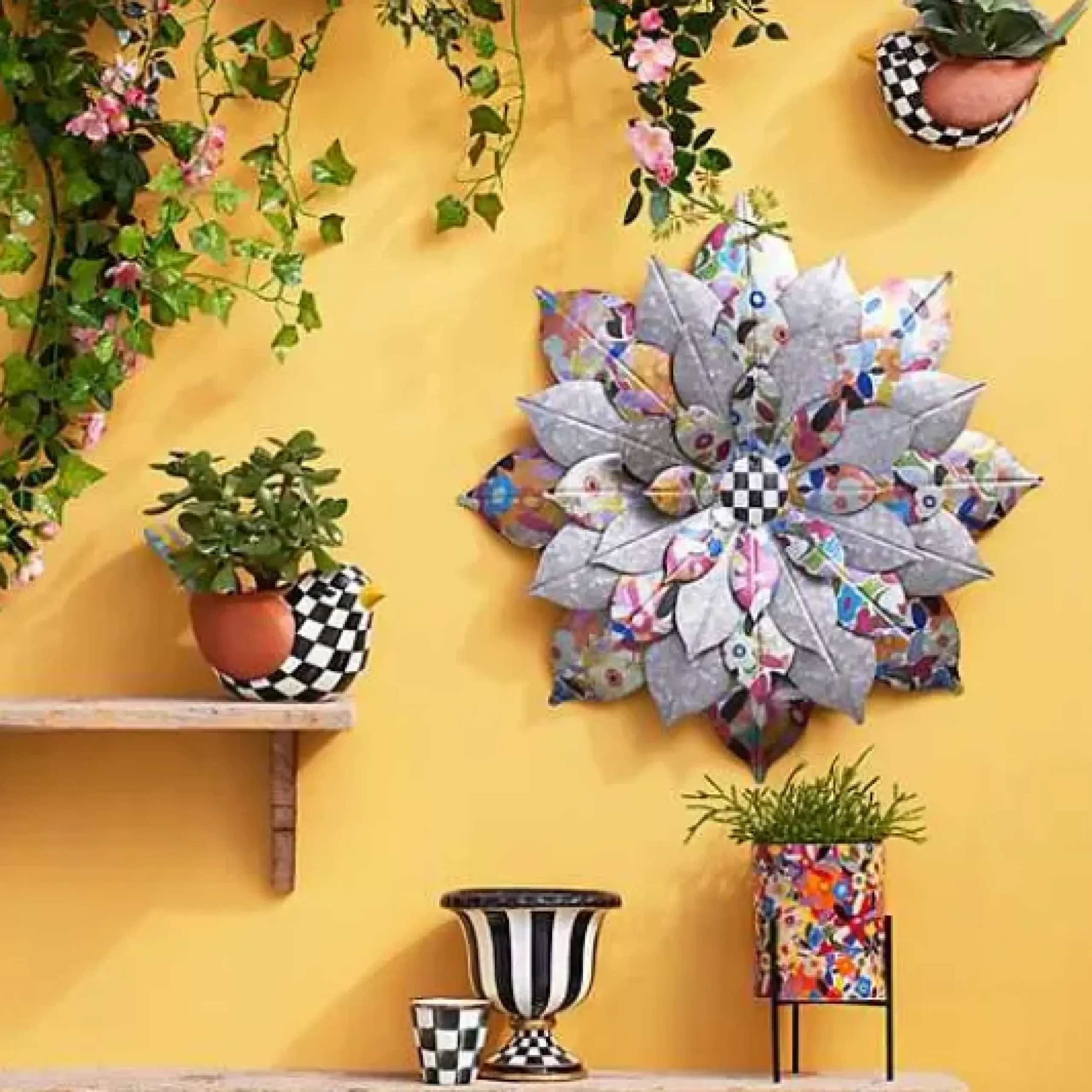 MacKenzie-Childs Courtly Stripe Tabletop Urn< Outdoor