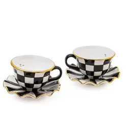 MacKenzie-Childs Courtly Teacup Salt  Pepper Set< Table Accessories|Serveware