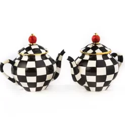 MacKenzie-Childs Courtly Teapot Salt  Pepper Set< Table Accessories