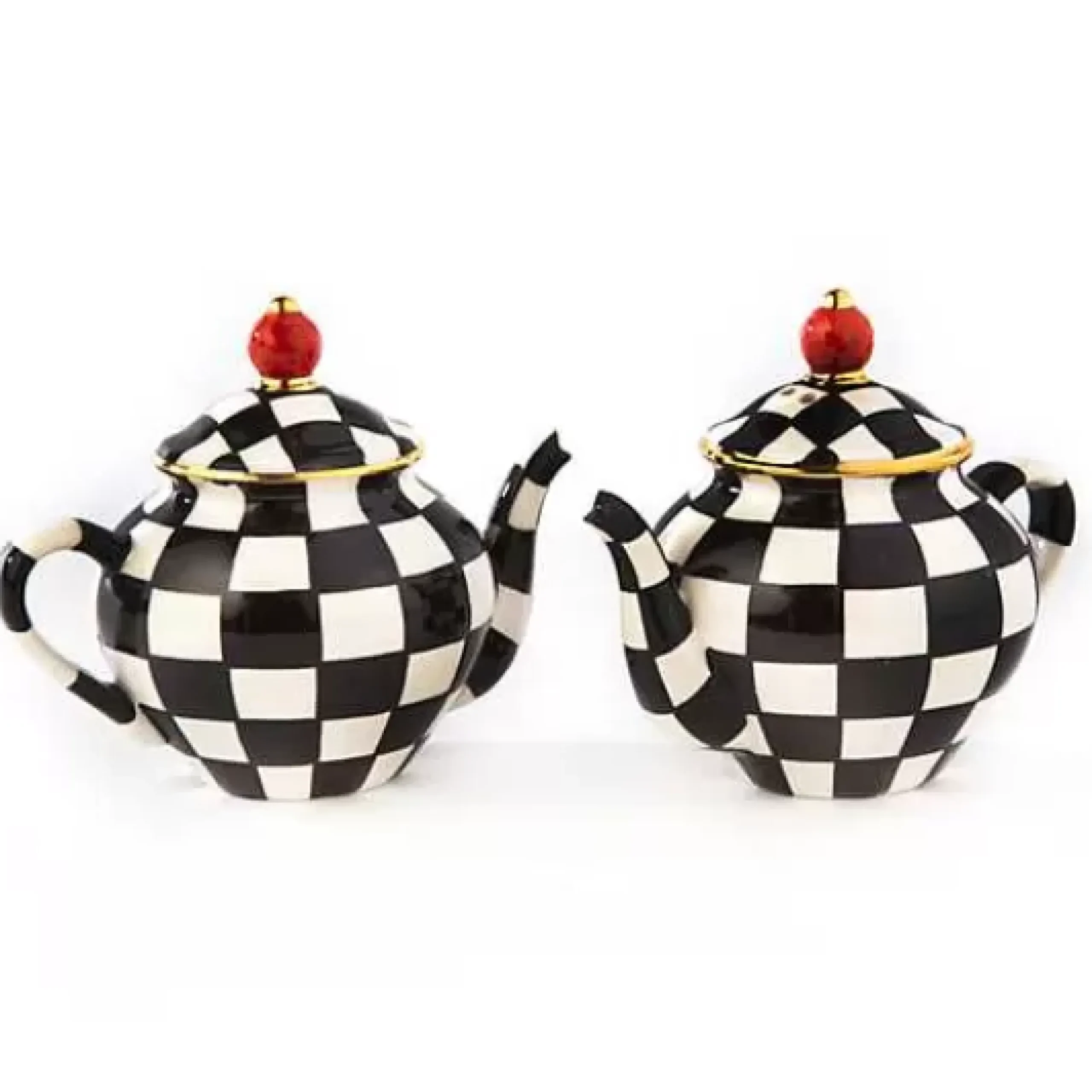 MacKenzie-Childs Courtly Teapot Salt Pepper Set< Table Accessories