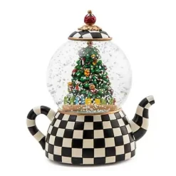 MacKenzie-Childs Courtly Teapot Snow Globe< Holiday|Room Accents