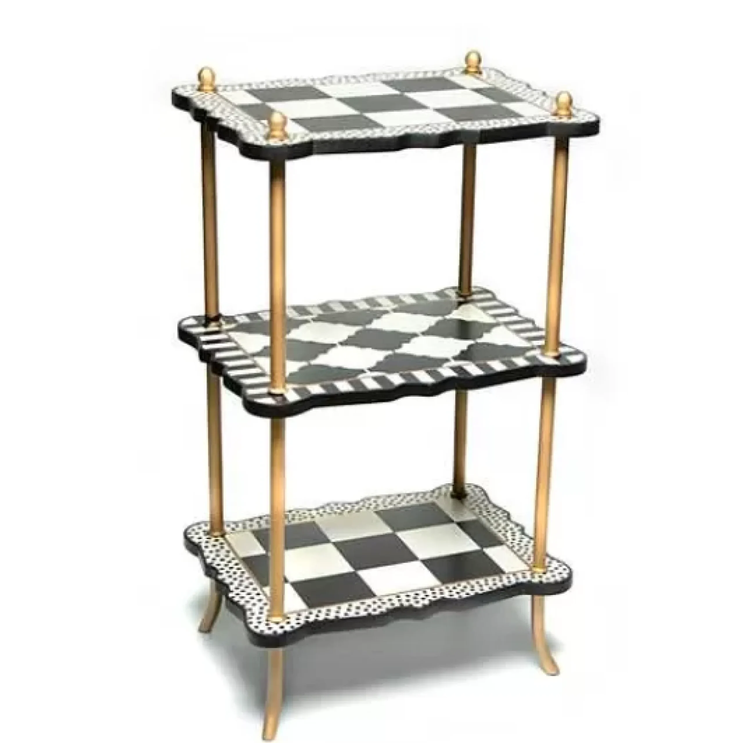MacKenzie-Childs Courtly Three Tier Table< Entryway Furniture|Room Accents