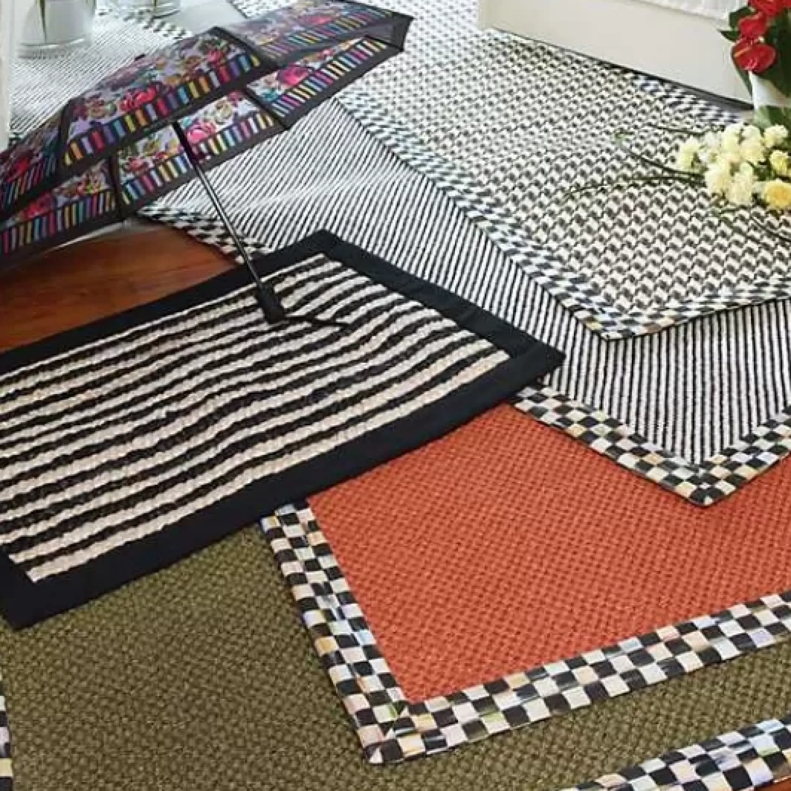 MacKenzie-Childs Courtly Twill 3' x 5' Rug< Rugs