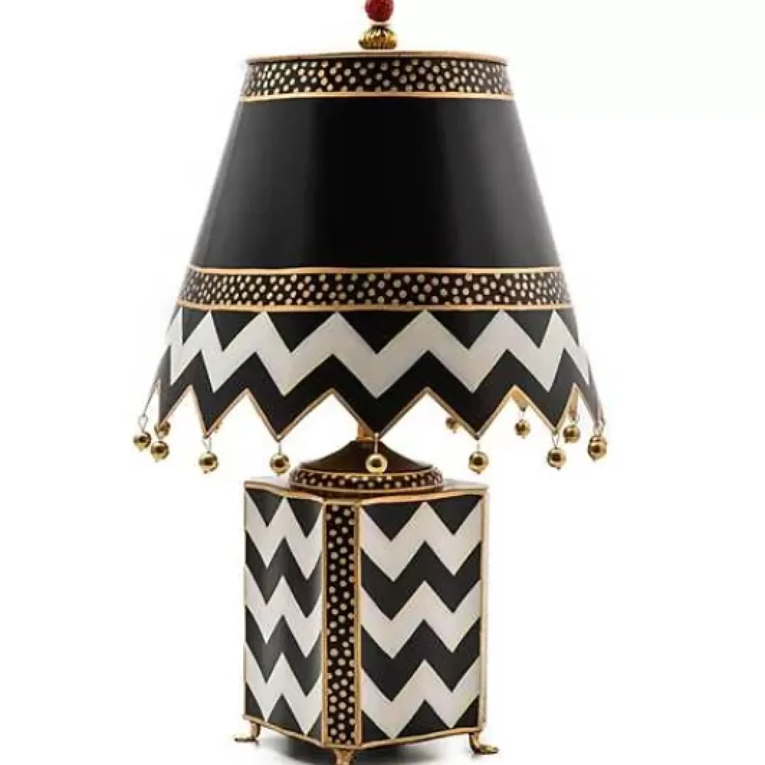 MacKenzie-Childs Courtly Zig Zag Table Lamp< Lighting