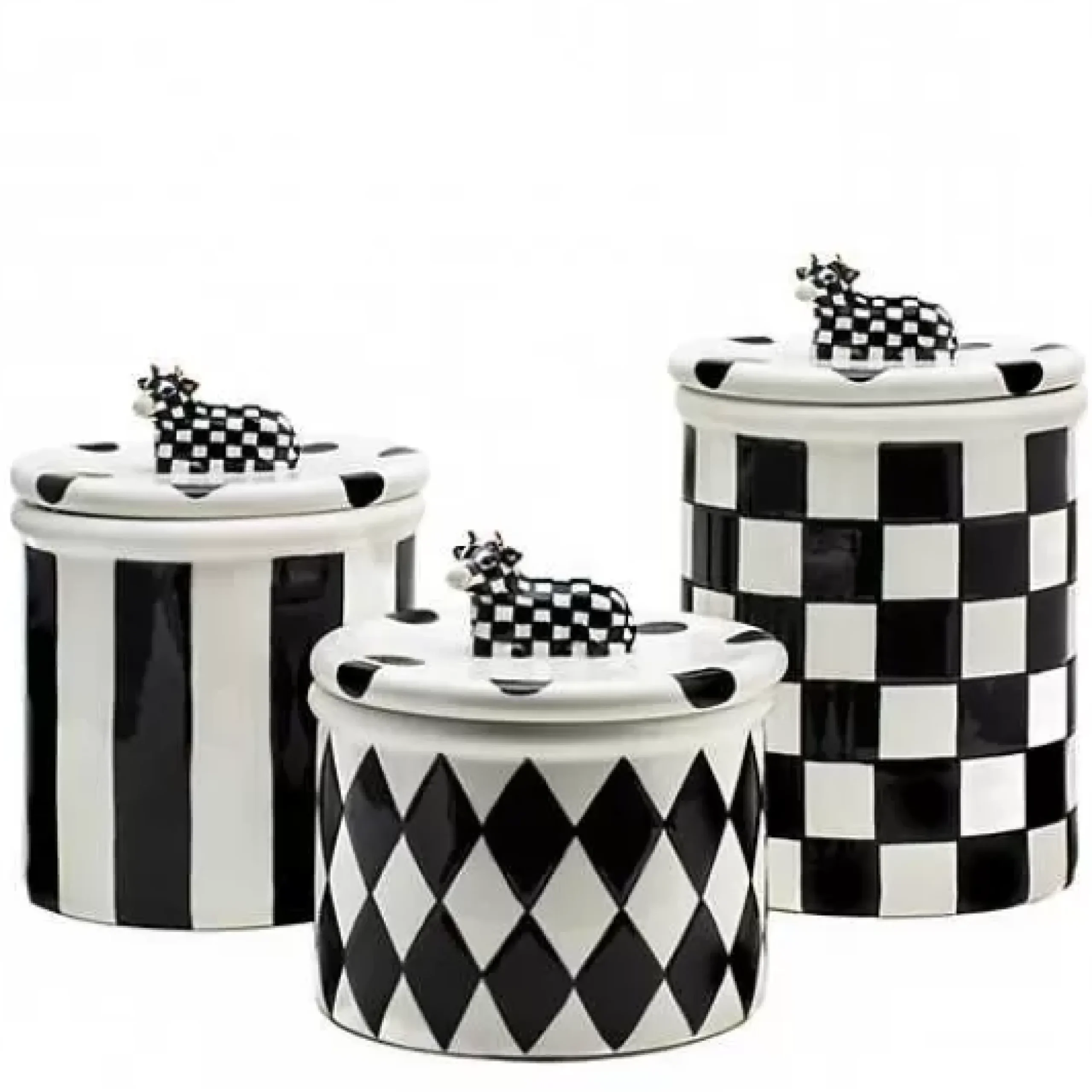MacKenzie-Childs Cow Creamery Canisters, Set of 3< Kitchen Storage & Organization