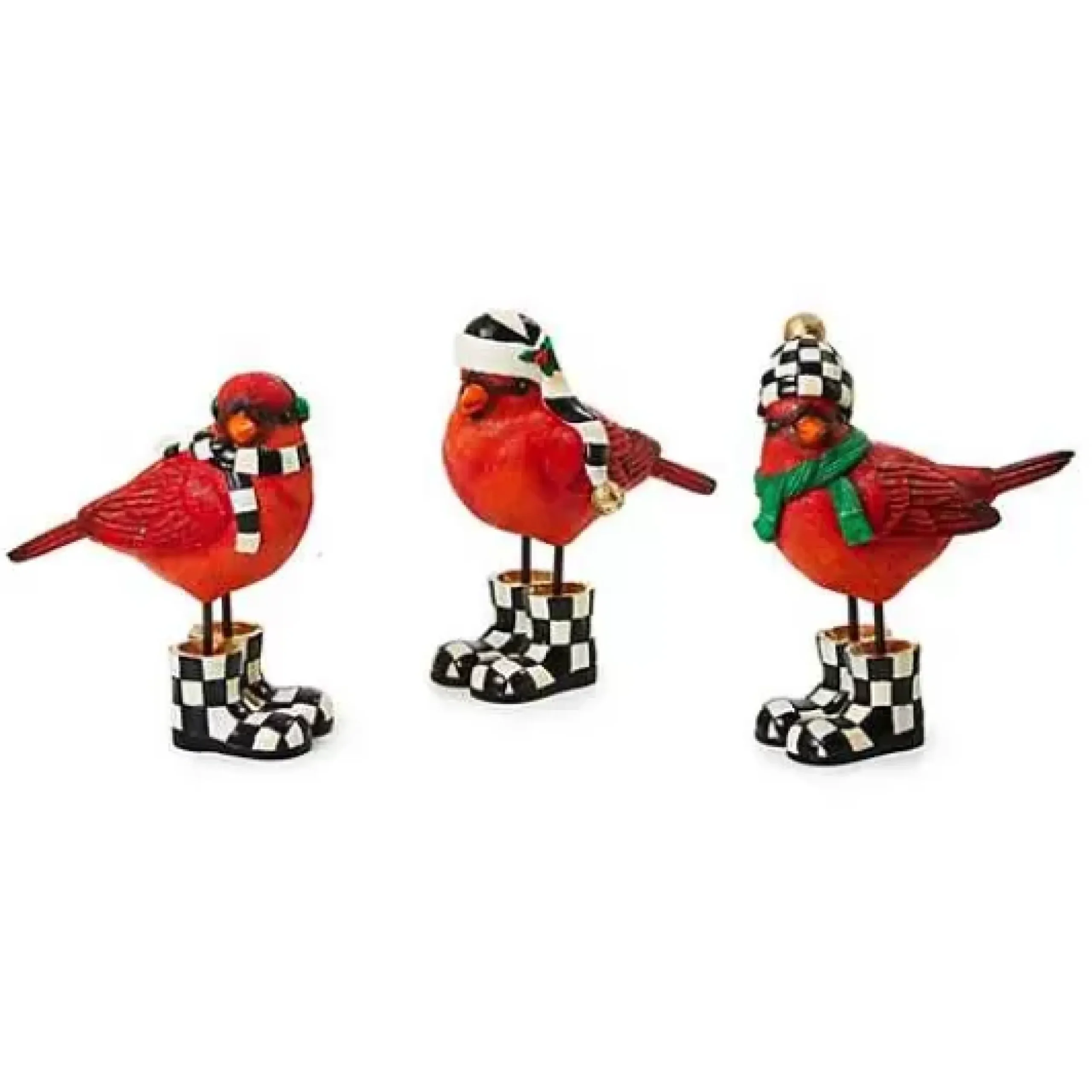 MacKenzie-Childs Cozy Christmas Cardinals, Set of 3< Room Accents