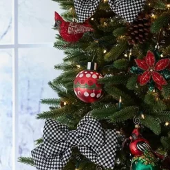 MacKenzie-Childs Cozy Christmas Glass Ball Ornaments, Set of 6< Holiday