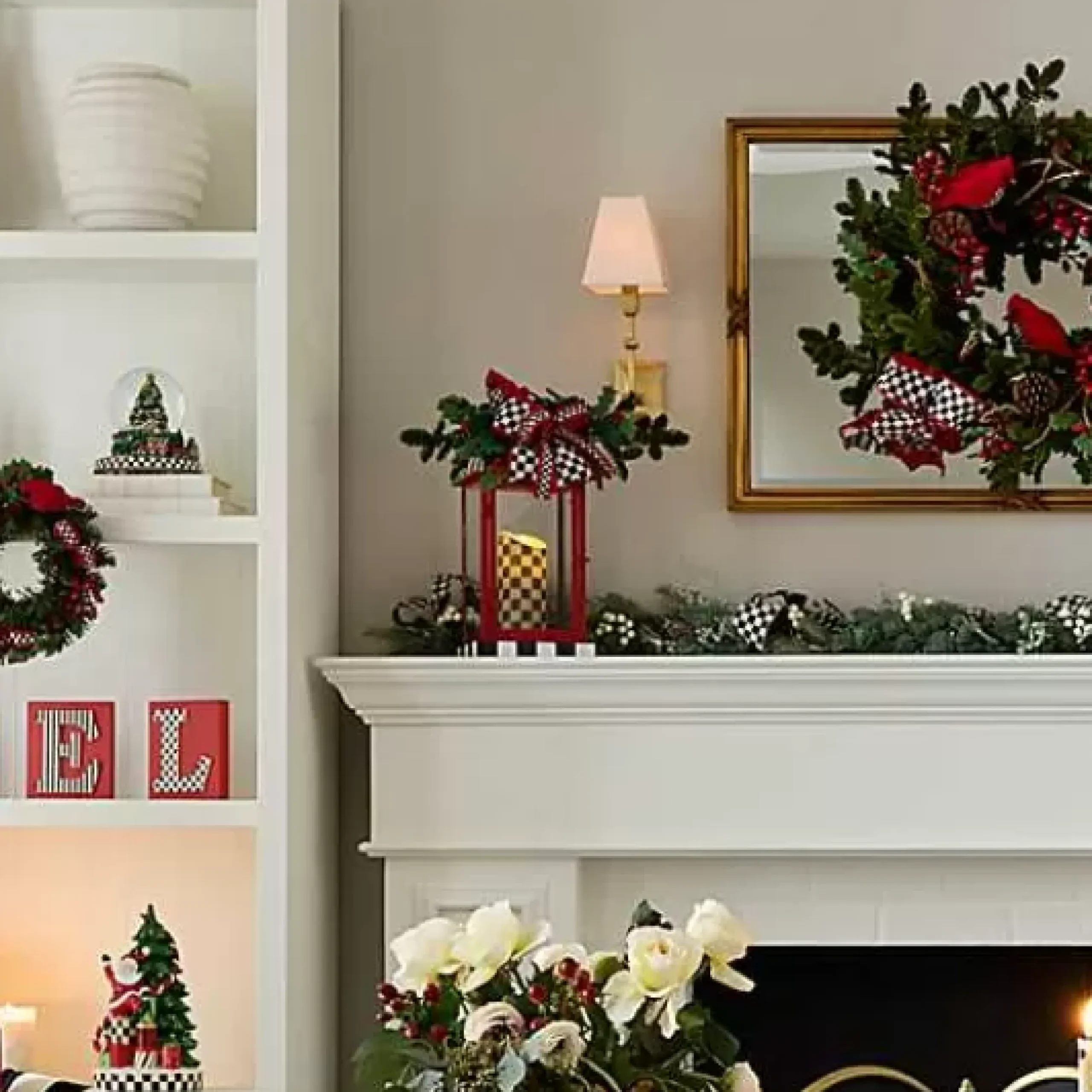 MacKenzie-Childs Cozy Christmas Lantern Arrangement< Room Accents