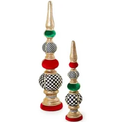 MacKenzie-Childs Cozy Christmas Large Tabletop Finial< Room Accents