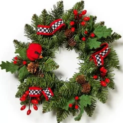 MacKenzie-Childs Cozy Christmas Mini 12 Wreath< Greenery & Florals|Outdoor