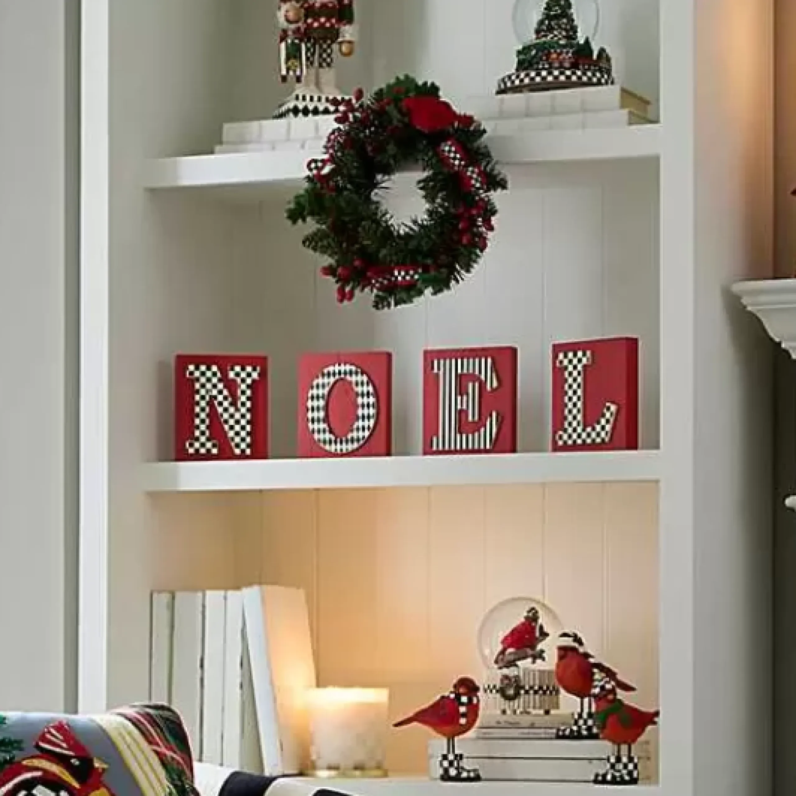 MacKenzie-Childs Cozy Christmas Noel Letter Set< Room Accents