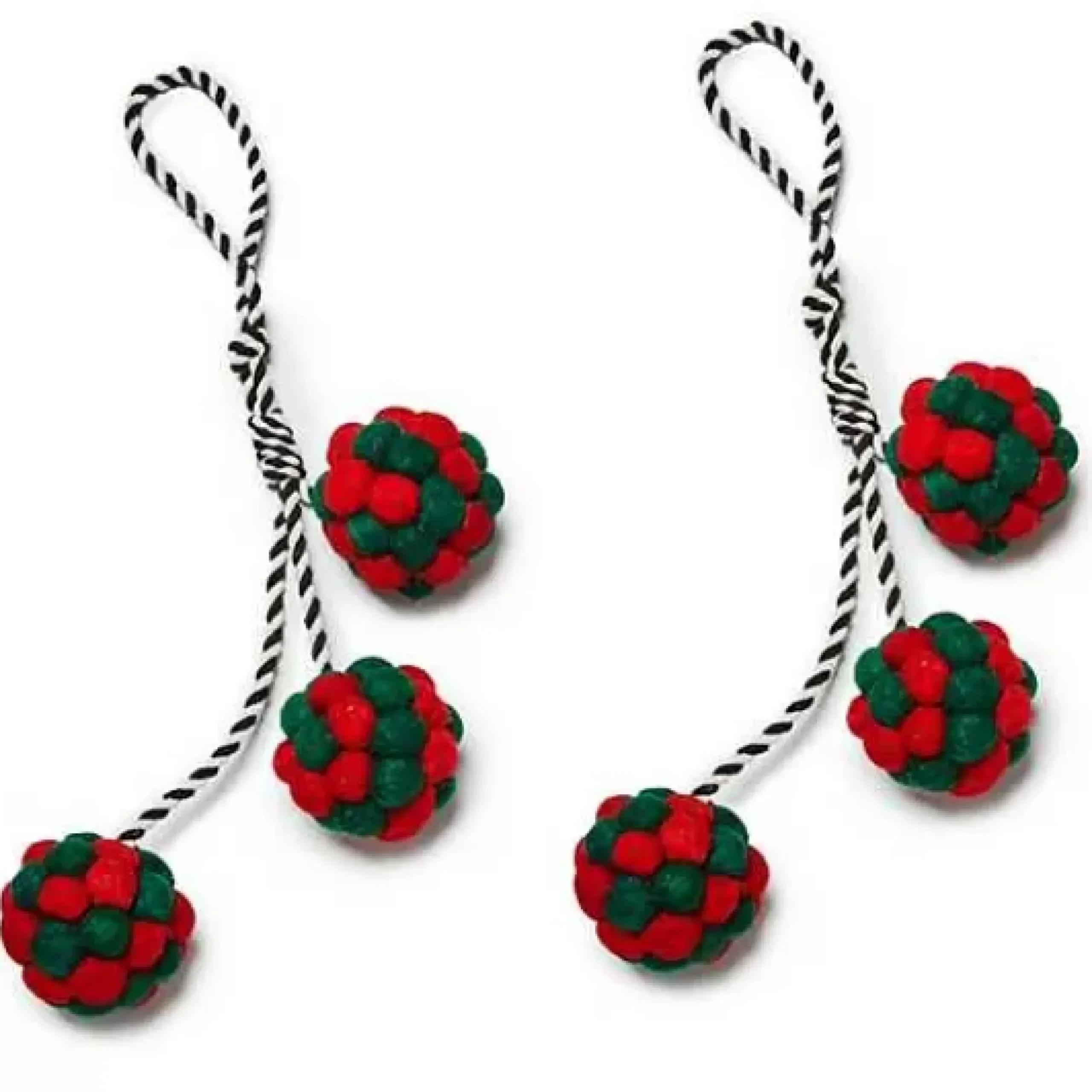 MacKenzie-Childs Cozy Christmas Pom Pom Tassels, Set of 2< Decor Sets|Room Accents