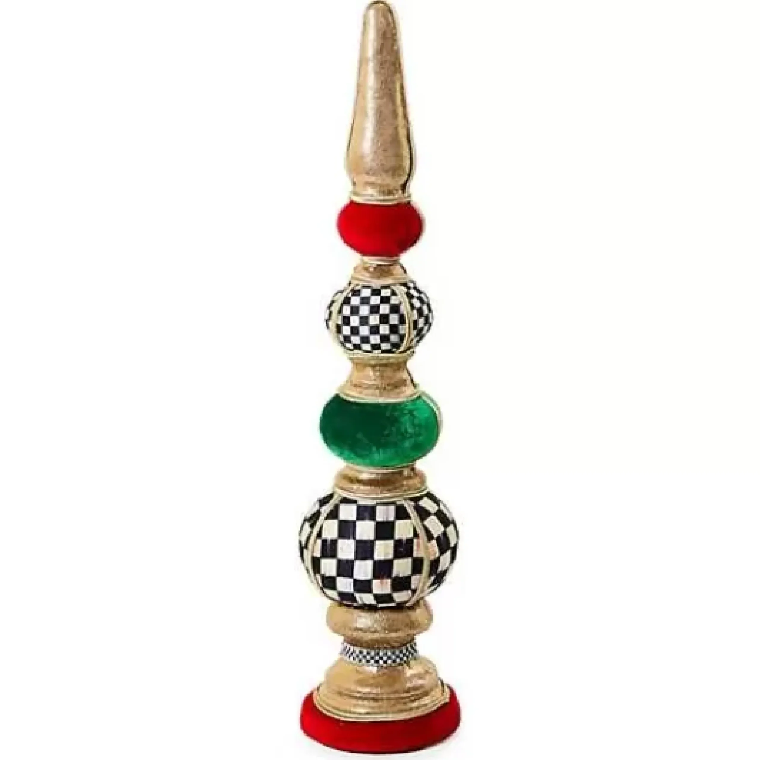 MacKenzie-Childs Cozy Christmas Small Tabletop Finial< Room Accents