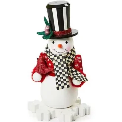 MacKenzie-Childs Cozy Christmas Snowman Nutcracker< Room Accents
