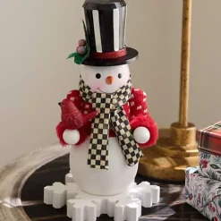 MacKenzie-Childs Cozy Christmas Snowman Nutcracker< Room Accents