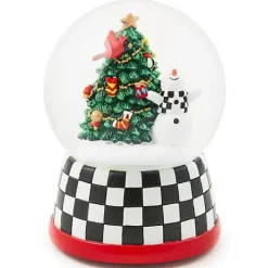 MacKenzie-Childs Cozy Christmas Snowman Tree Snow Globe< Holiday|Room Accents