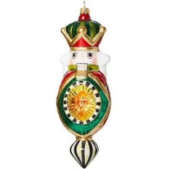 MacKenzie-Childs Cozy Nutcracker Reflector Glass Ornament< Holiday
