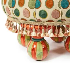 MacKenzie-Childs Croquet Dots Ottoman< Living Room
