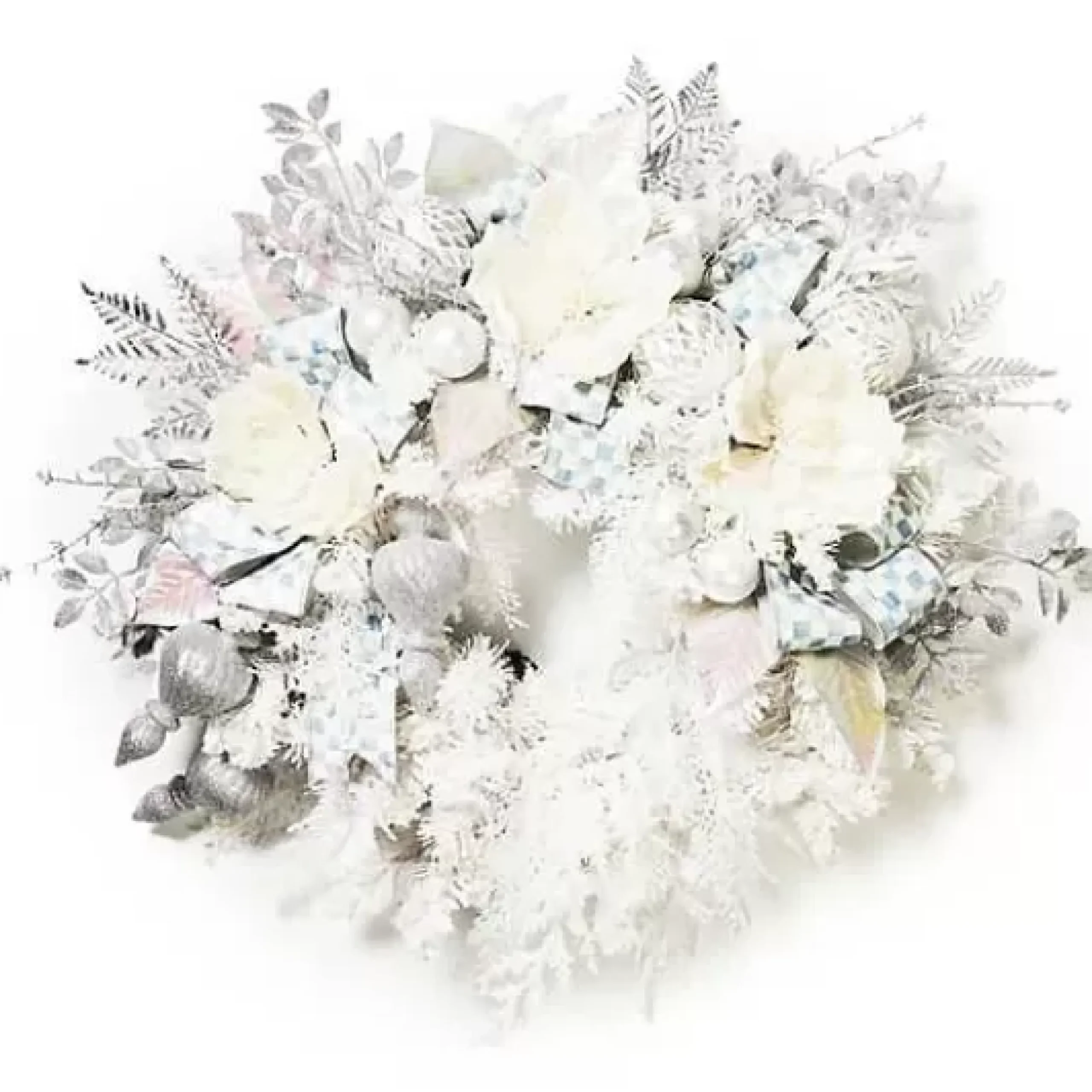 MacKenzie-Childs Crystal Palace Illuminated White 32 Wreath< Greenery & Florals|Outdoor