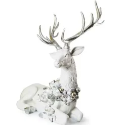 MacKenzie-Childs Crystal Palace Resting Trophy White Deer< Outdoor