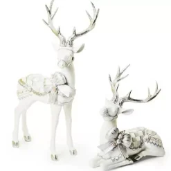 MacKenzie-Childs Crystal Palace Resting White Deer< Room Accents
