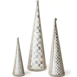 MacKenzie-Childs Crystal Palace Suede Cone Trees, Set of 3< Holiday|Room Accents