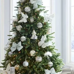 MacKenzie-Childs Crystal Palace Swan Glass Ball Ornaments, Set of 4< Holiday
