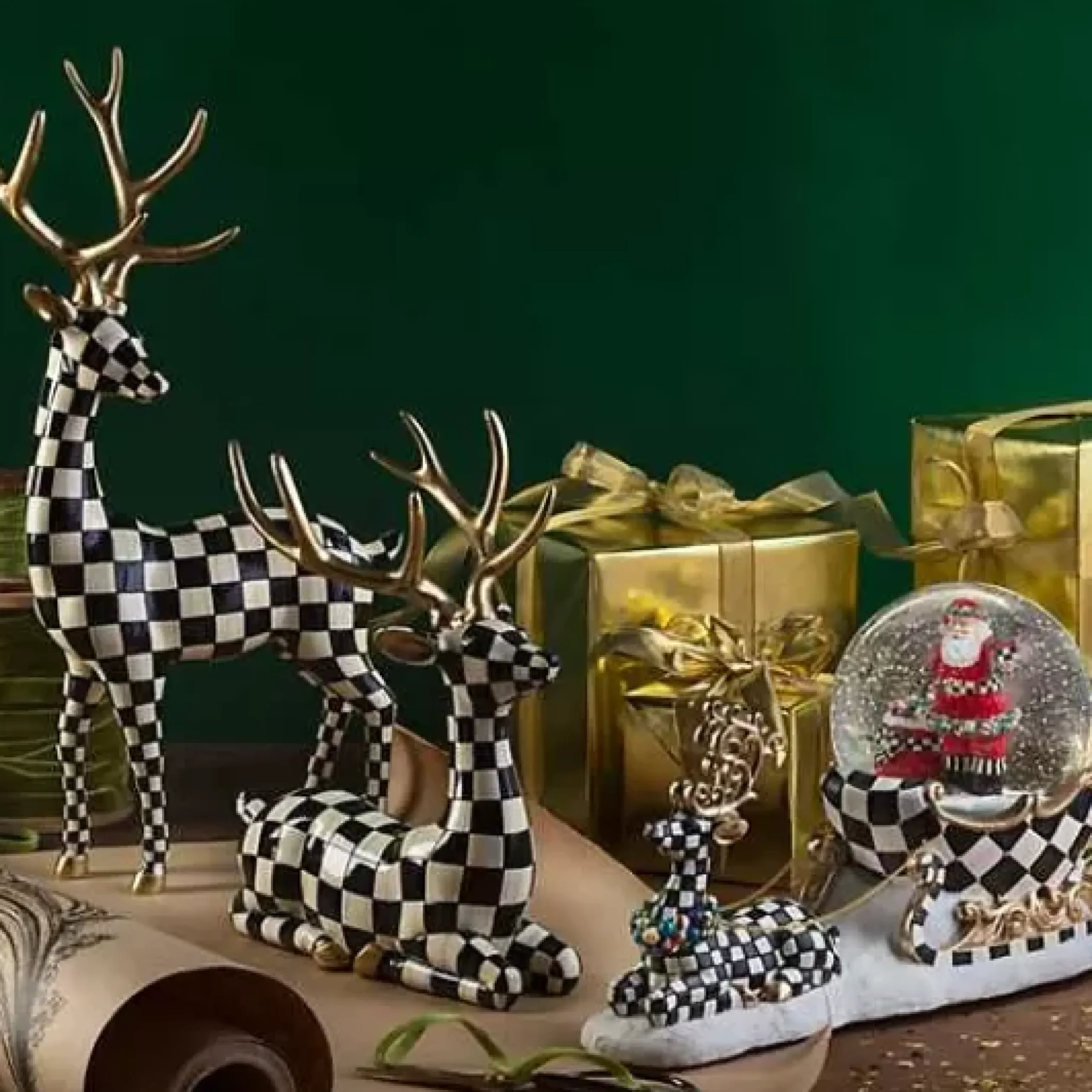 MacKenzie-Childs Dashing Through the Snow Globe< Holiday|Room Accents