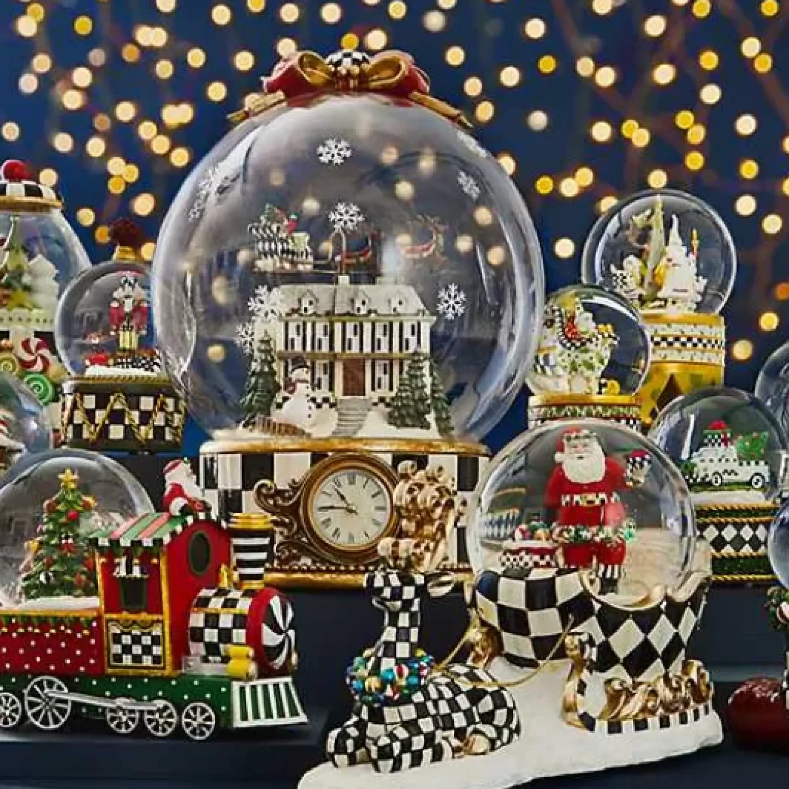 MacKenzie-Childs Dashing Through the Snow Globe< Holiday|Room Accents