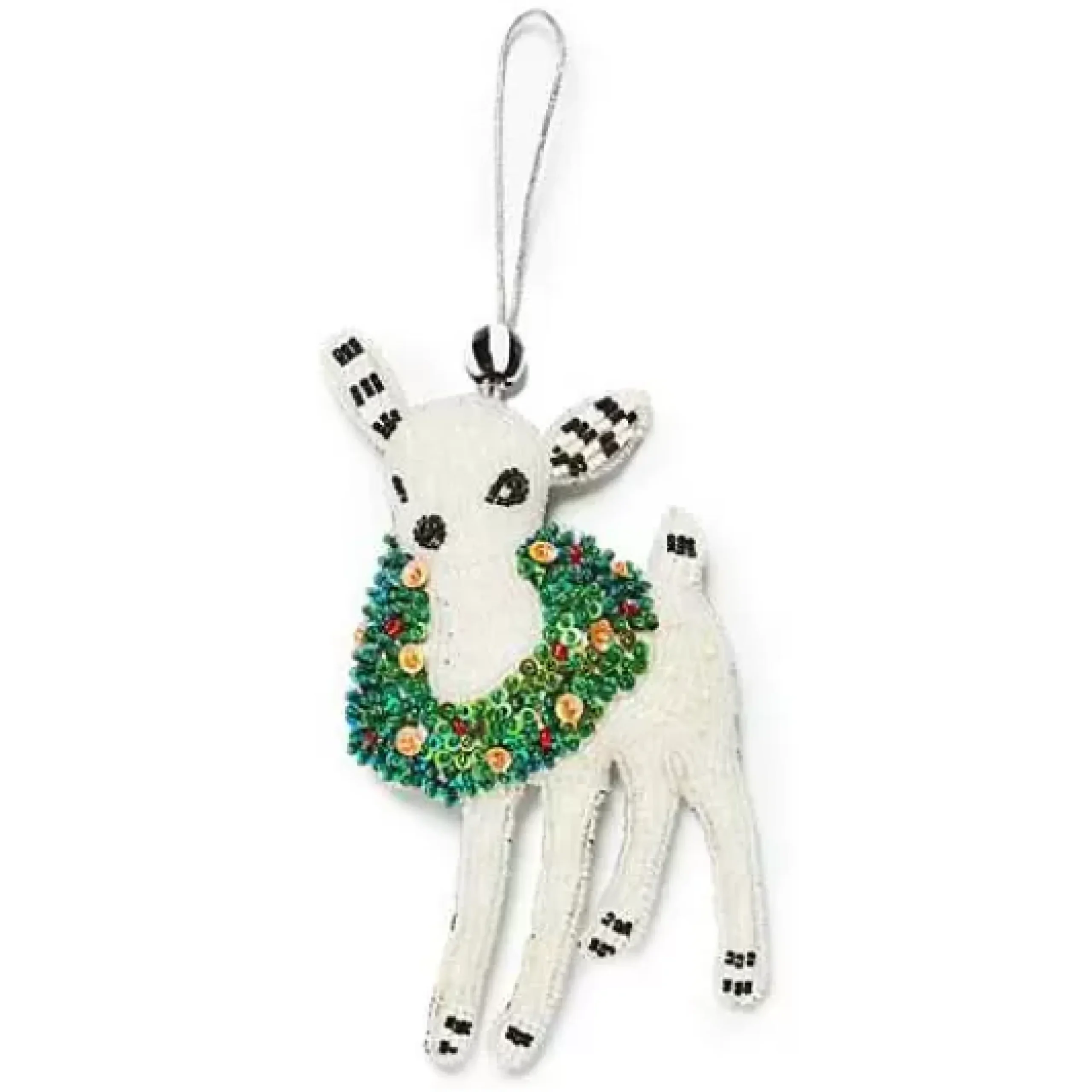 MacKenzie-Childs Deary Deer Beaded Ornament< Holiday