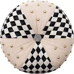 MacKenzie-Childs Diamond and Dot Footstool< Living Room