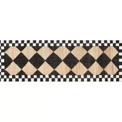 MacKenzie-Childs Diamond Jute 2'6 x 8' Runner< Rugs