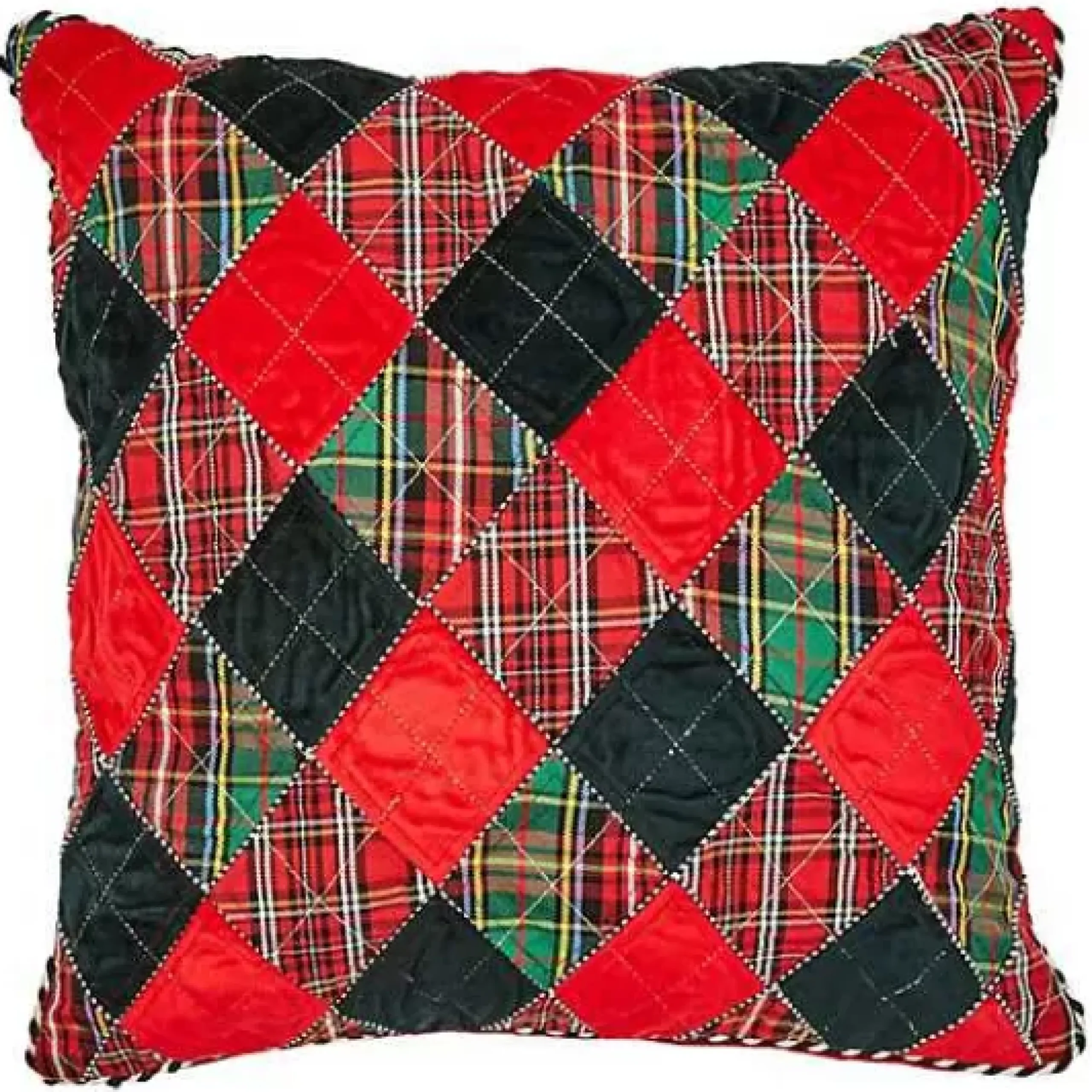 MacKenzie-Childs Diamond Tartan Throw Pillow< Pillows, Throws, & Cushions