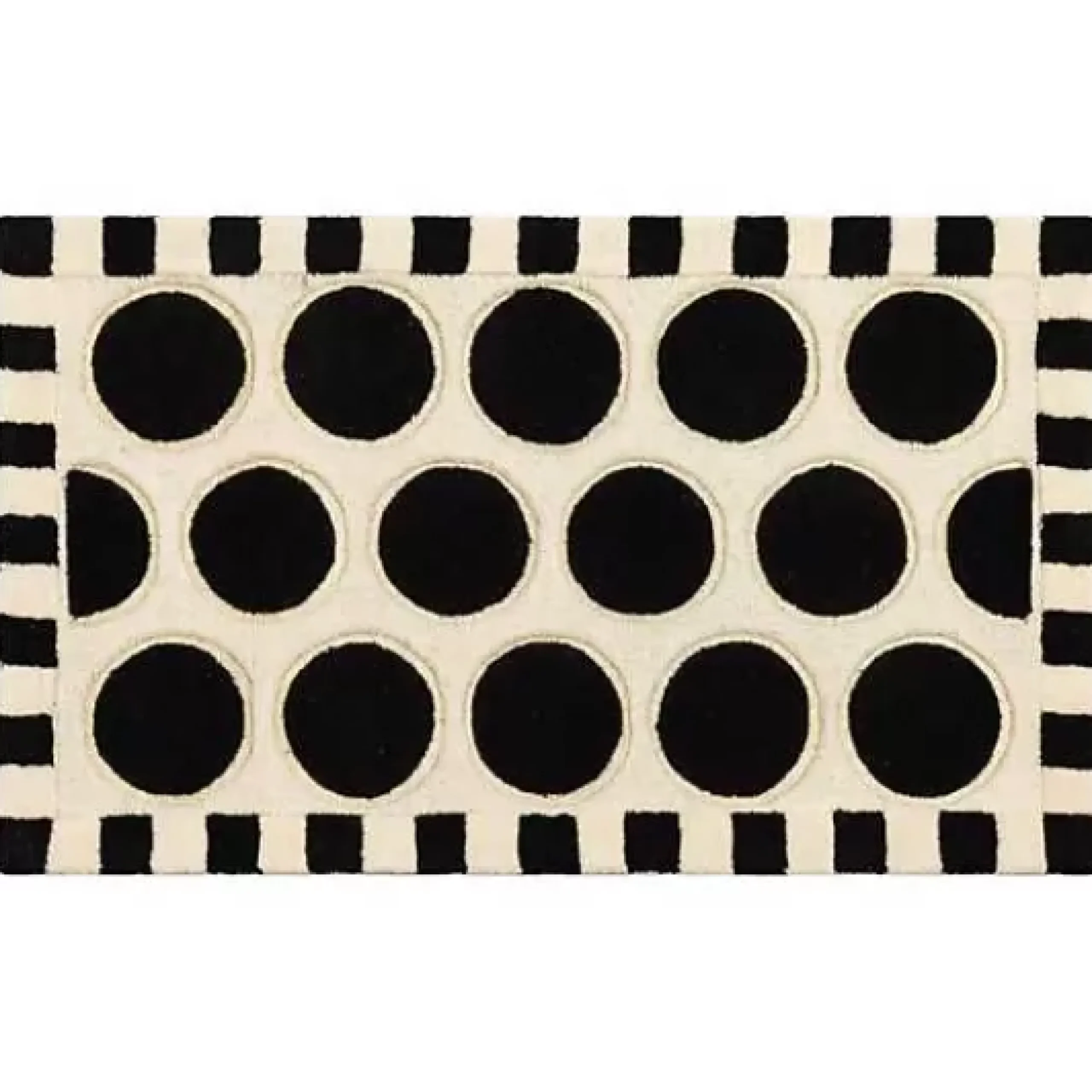 MacKenzie-Childs Dots A Lots Rug - Black - 2'3 x 3'9< Rugs
