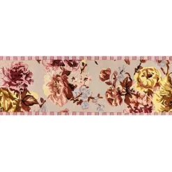 MacKenzie-Childs Dusty Rose Floral 2'6 x 8' Runner< Rugs